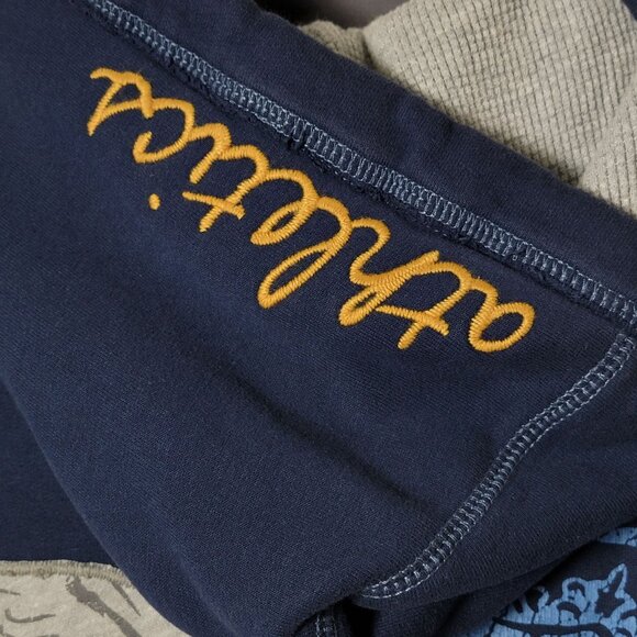 Aeropostale Womens Y2K Varisity 2000s Preppy Graphic Patchwork Hoodie Jacket L - Picture 9 of 15